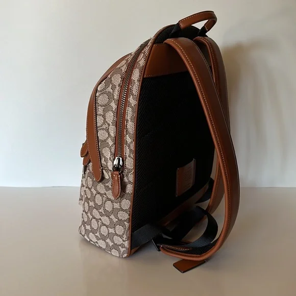 NWT Coach X Tom Wesselmann Charter Backpack Signature Textile Jacquard Purse Bag - Picture 10 of 12